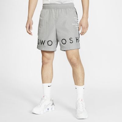 nike men's woven shorts grey