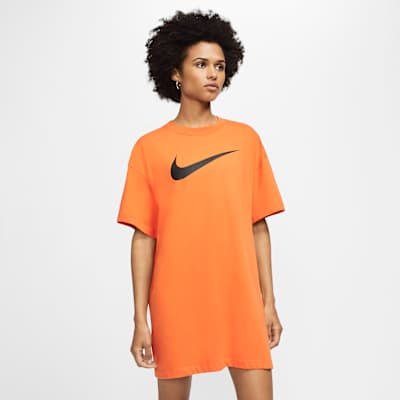 nike swoosh dress black