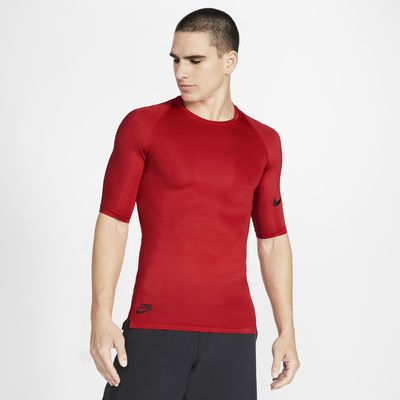 nike men's pro half sleeve compression football shirt