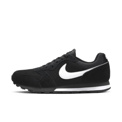 nike black & white md runner sneakers