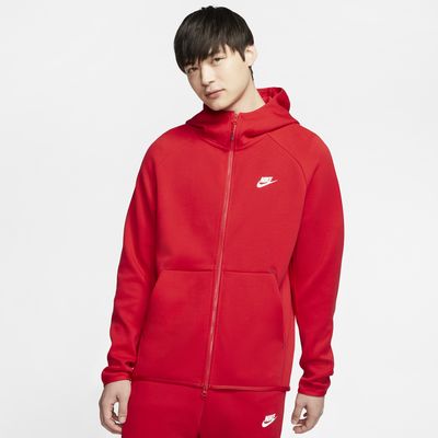 red nike sweater zipper