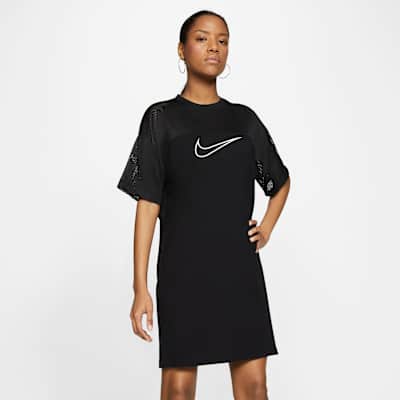 nike t shirt dress black
