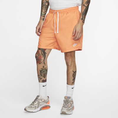 nike orange woven shorts