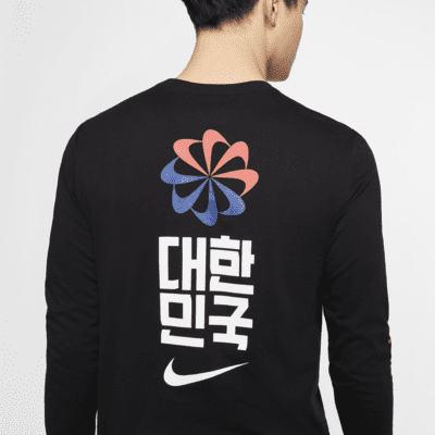 Korea Men's Long-Sleeve Football T-Shirt. Nike ID