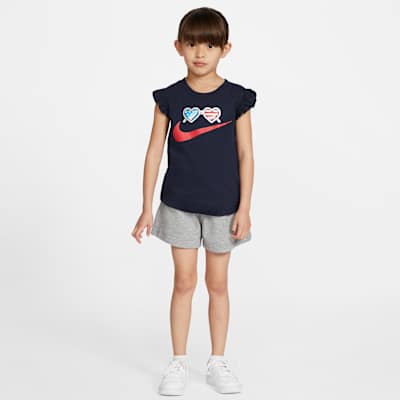 kids nike shorts set