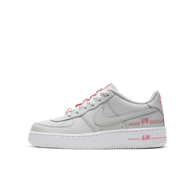 Nike Kids Air Force 1 Shoes - Size 3.5Y - White / Pink Foam