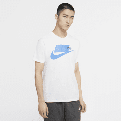 Nike Sportswear BQ5946-482 Men's Light Blue/White/Black Graphic T Shirt  TS033