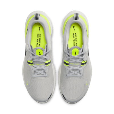 nike running shoes grey and green