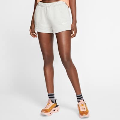 khaki nike fleece shorts womens