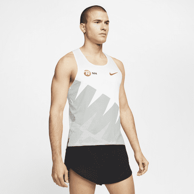 nike white running tank