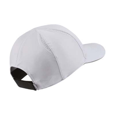NIKE Hat dri fit AeroBill Featherlight hat Cap White Black One Size running