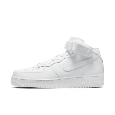 white mid air forces