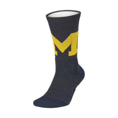 Nike College Elite (Michigan) Basketball Crew Socks