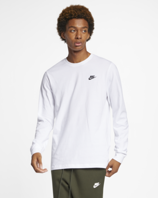 white cropped nike shirt