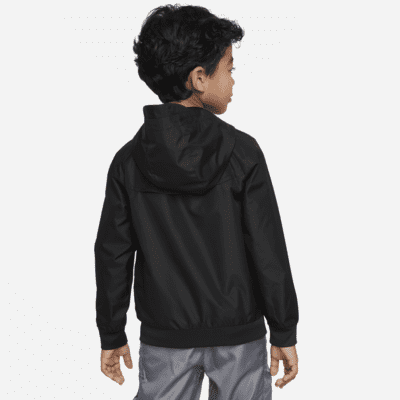 Chamarra con cierre completo para niños talla pequeña Nike Sportswear Windrunner