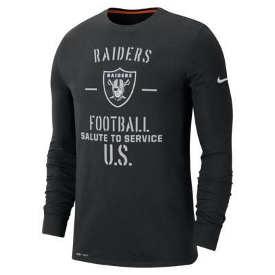 Nike Dri-FIT Salute To Service (NFL Raiders) Men's Long-Sleeve T-Shirt ...