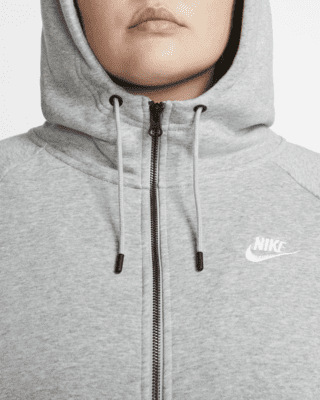 nike women's sportswear essential fleece zip hoodie