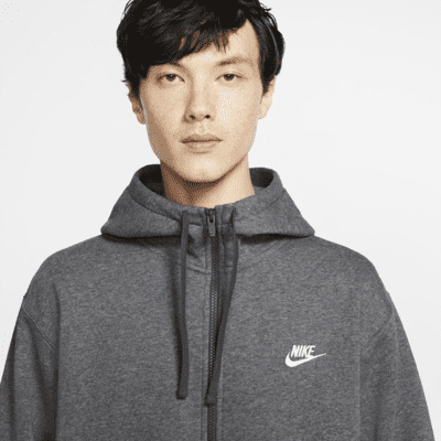 Sudadera con gorro de cierre completo para hombre Nike Sportswear Club Fleece