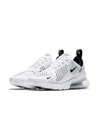 junior black and white nike 270