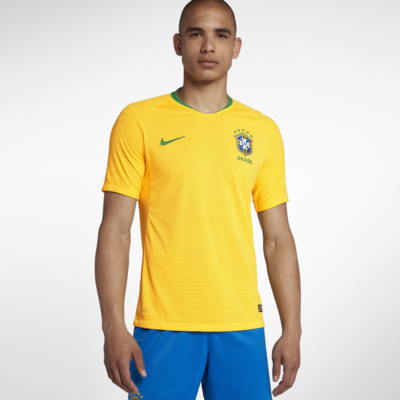 Nike Kinder Brasil CBF Stadium Home T-Shirt, Midwest Gold/Lucky