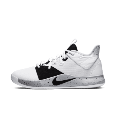 nike pg3 basketball shoes black and white