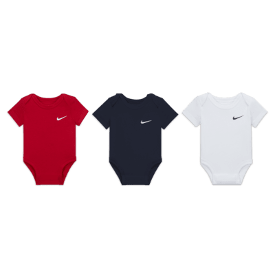 Nike Baby (3–6M) Swoosh Bodysuit (3-Pack)