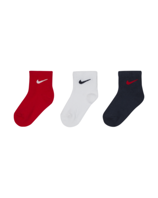 Детские носки Nike Toddler Swoosh Ankle Gripper Socks (3-Pairs)