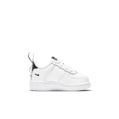 Nike Babies' Force 1 Lv8 Utility Infant/toddler Shoes In  White/white/black/tour Yellow