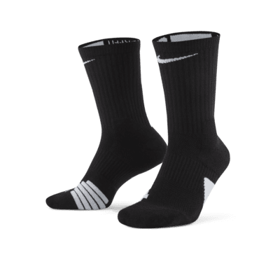 Nike Elite Versatility Mid Quarter Basketball Athletic Socks, White/Blk,  X-Large 