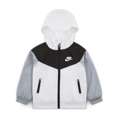 Chamarra con cierre completo para niños talla pequeña Nike Sportswear Windrunner