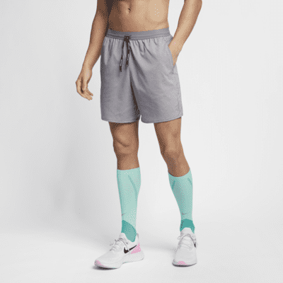 running flex 7 inch printed shorts in multicolour