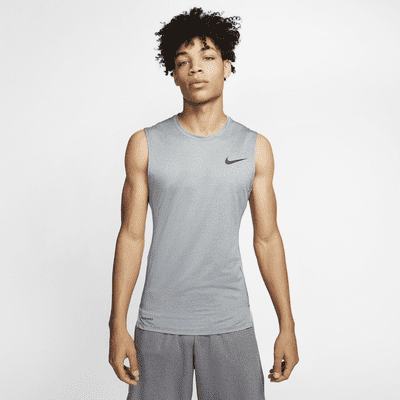 nike men's pro cool fitted sleeveless shirt