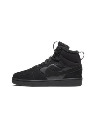 Nike court borough hot sale mid winter schwarz