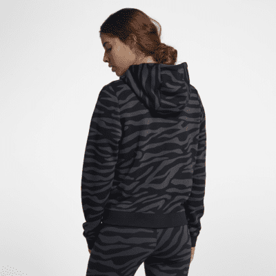 Nike Sportswear Damen-Hoodie mit Tierprint und durchgehendem Reißverschluss