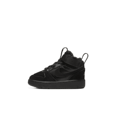 nike court borough mid 2 black