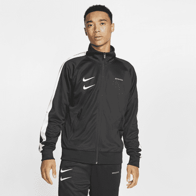 nike swoosh jacket white