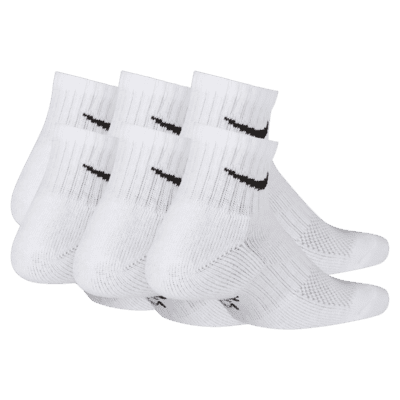 Nike Performance Cushioned Quarter Kids' Training Socks (6 Pair)