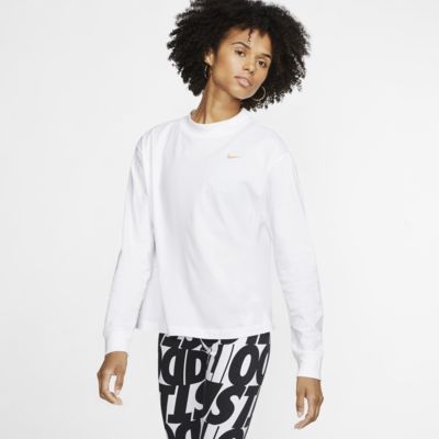 women's nike sportswear essential crop long sleeve top