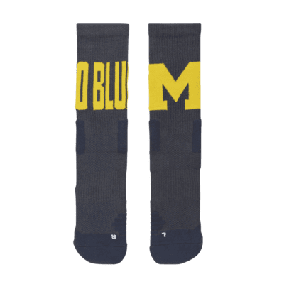 Nike College Elite (Michigan) Basketball Crew Socks