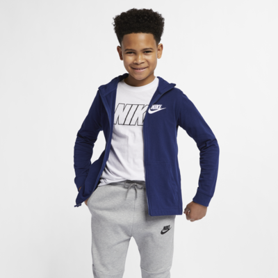 Nike Sportswear Big Kids' (Boys') Full-Zip Hoodie. Nike JP