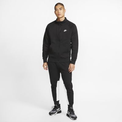 nike black fleece tracksuit