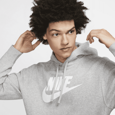 Sudadera con gorro sin cierre con estampado para hombre Nike Sportswear Club Fleece