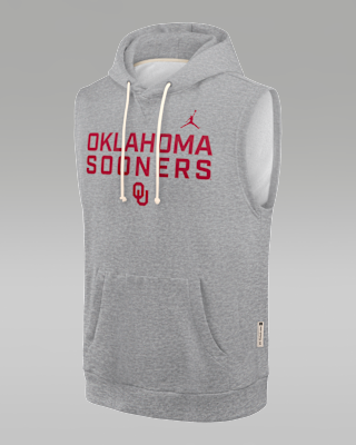 Мужское худи Oklahoma Sideline Jordan Brand Dri-FIT College Sleeveless Pullover Hoodie