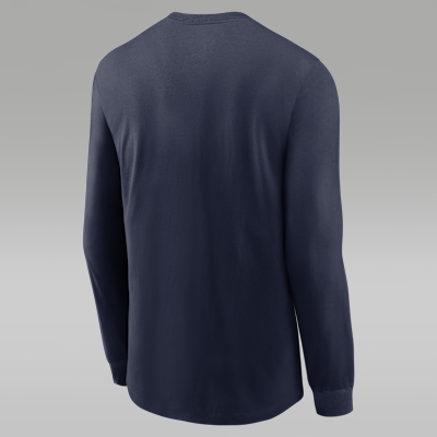 Playera de manga larga universitaria marca Jordan Dri-FIT para hombre Michigan Sideline