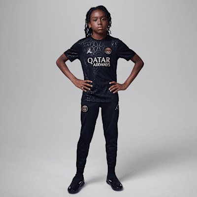Třetí předzápasové fotbalové tričko Jordan Dri-FIT Paris Saint-Germain Academy Pro pro větší děti