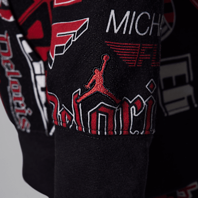 Sudadera con gorro estampada de French Terry para niño talla grande Jordan Essentials