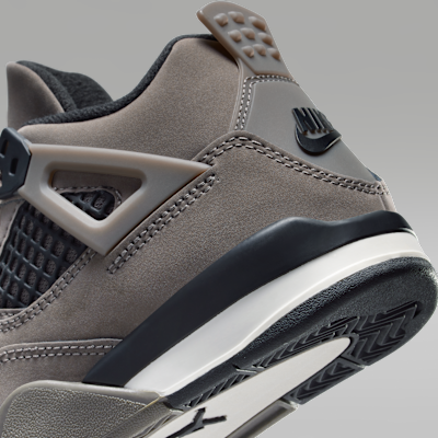 Jordan 4 Retro "Cave Stone and Black" Little Kids' Shoes
