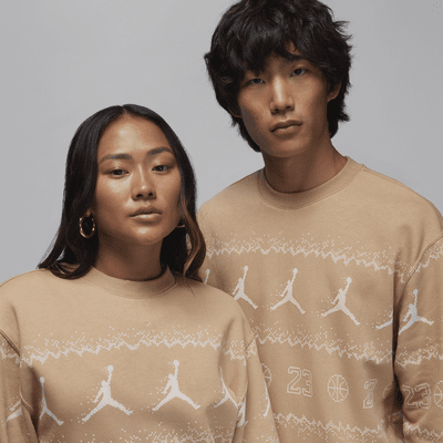เสื้อคอกลมผ้าฟลีซ Jordan Essentials Holiday