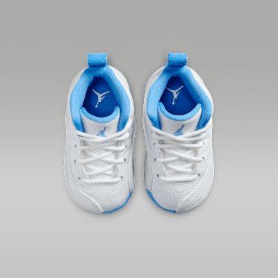 Tenis para bebé e infantil Jordan 12 Retro "White and University Blue"