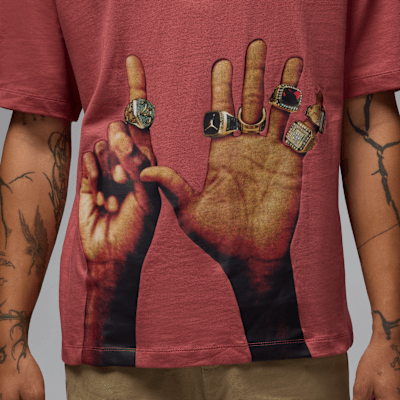 Playera con estampado de anillos para hombre Jordan Flight MVP